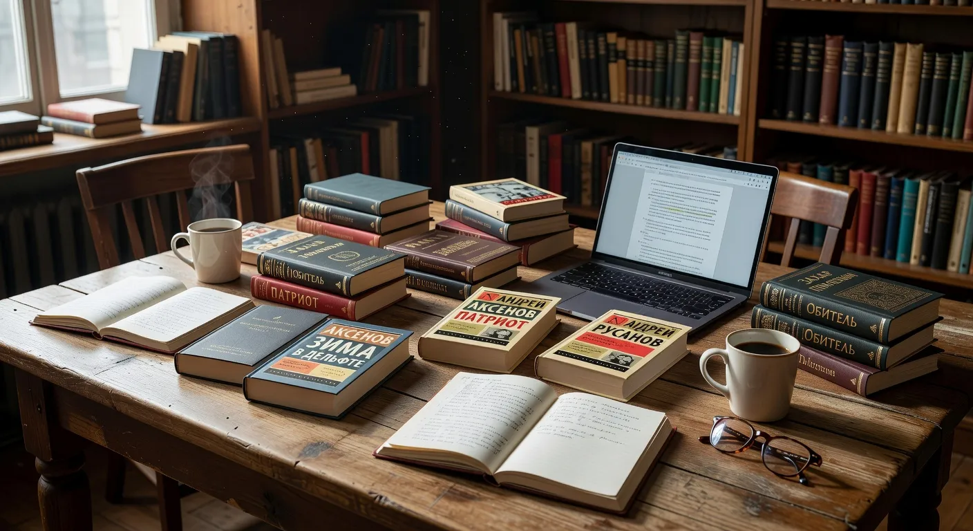 Livres russes contemporains exposés pour un prix littéraire