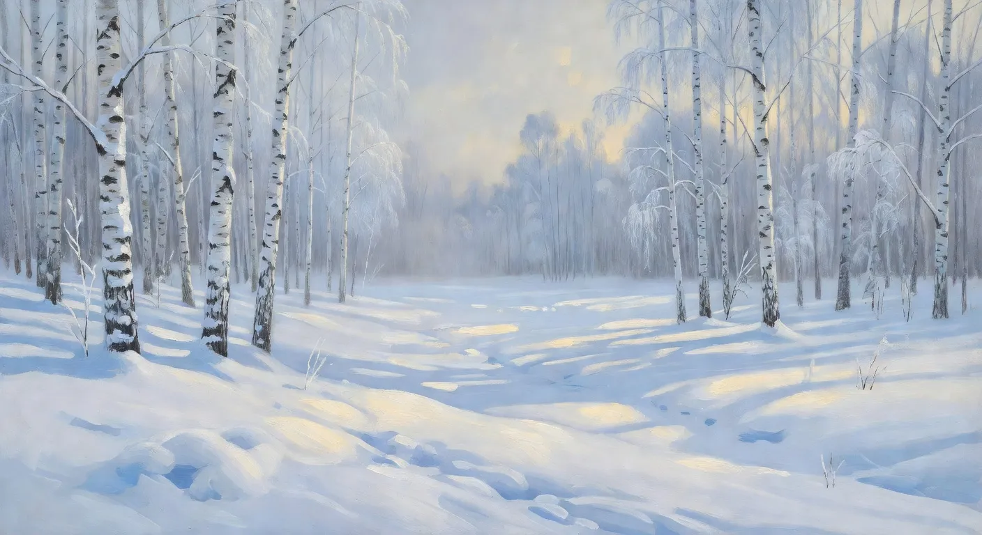 Paysage sibérien enneigé évoquant les origines de Krasnoïarsk de Makine